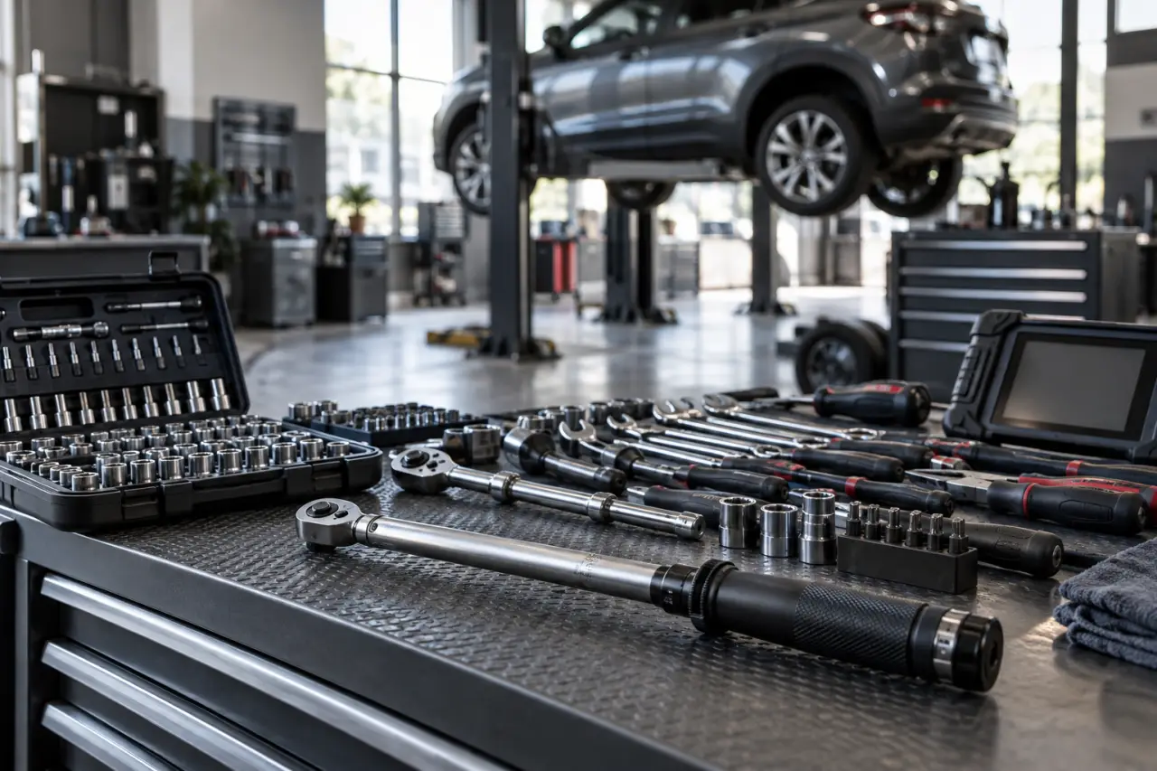 Outillage professionnel mécanique auto : la clé dynamométrique n'est que la pointe de l'iceberg