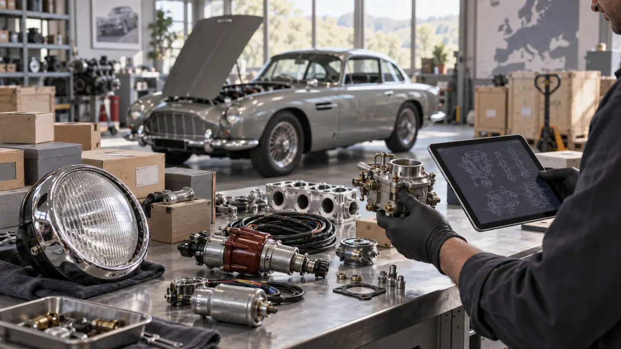 Recherche de pièces mécaniques rares pour une automobile ancienne