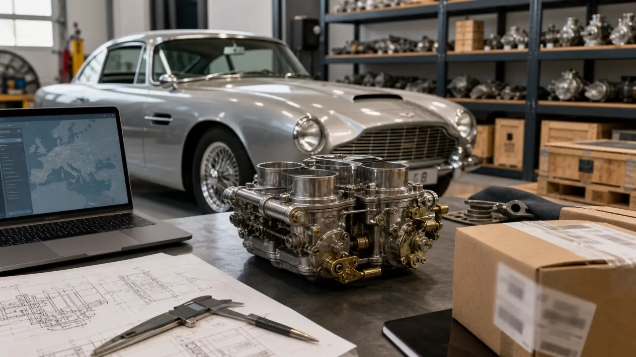 Pièce de collection rare sur fond de schéma technique automobile