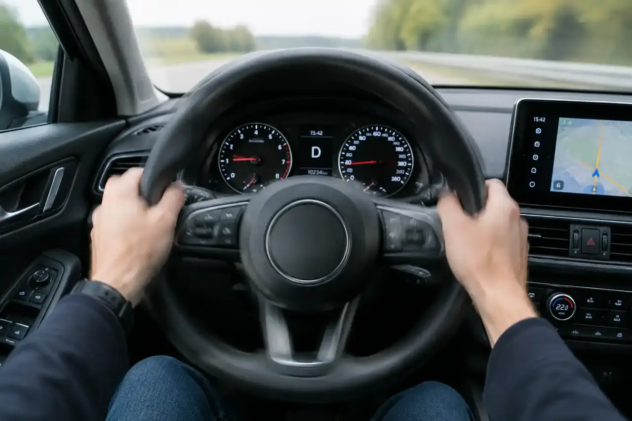 Volant qui tremble : la cause dépend du moment où la vibration apparaît