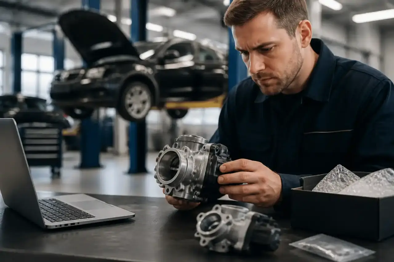 Piston moteur poli et engrenages sur plan technique, symbole de compatibilité mécanique